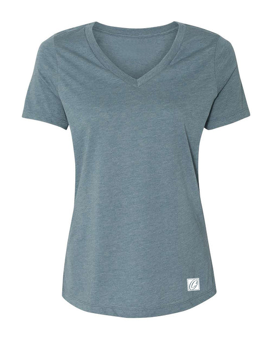 Bella Canvas Ladies Relaxed Heather CVC V-Neck Short Sleeve Tee