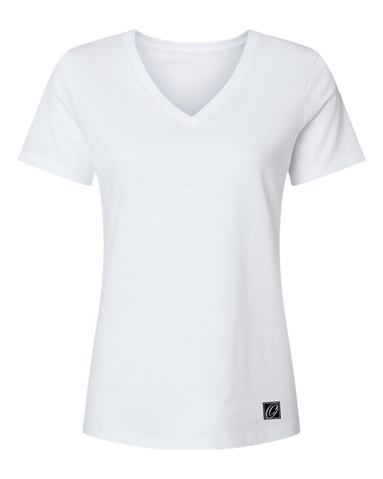 Bella Canvas Ladies Relaxed Heather CVC V-Neck Short Sleeve Tee