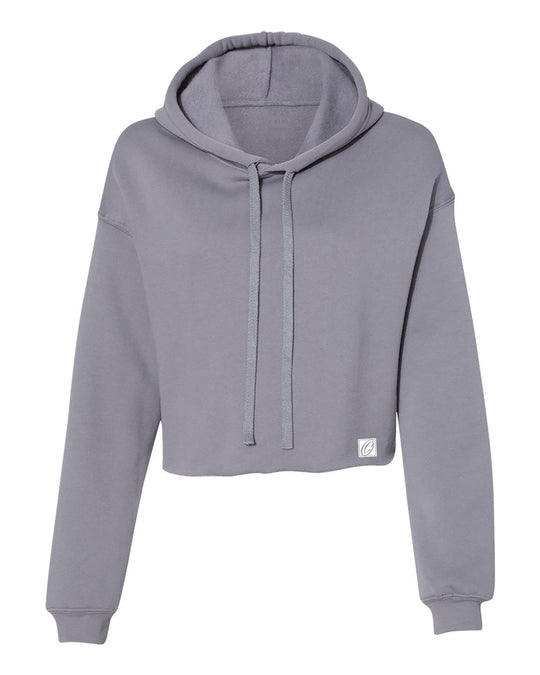 Bella Canvas Ladies Midweight Crop Fleece Hoodie