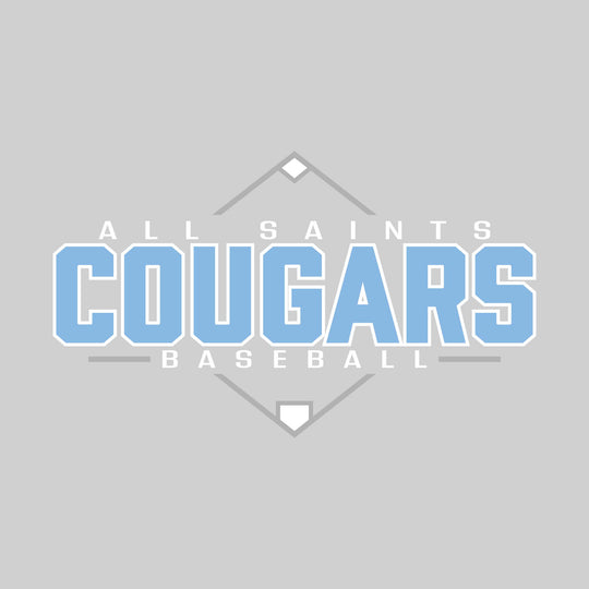 All Saints Cougars - Baseball - Baseball Diamond with School Name