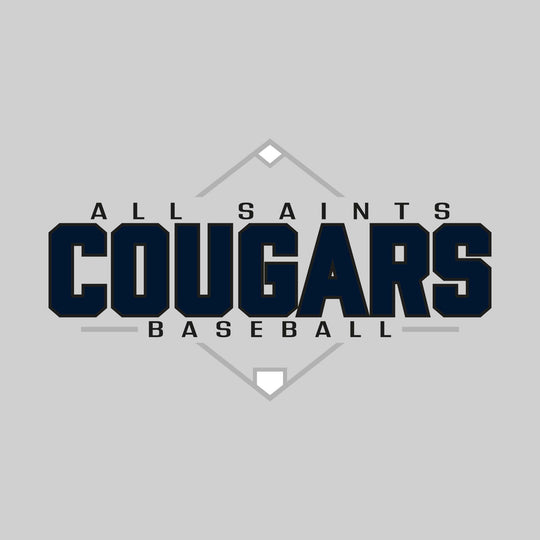 All Saints Cougars - Baseball - Baseball Diamond with School Name