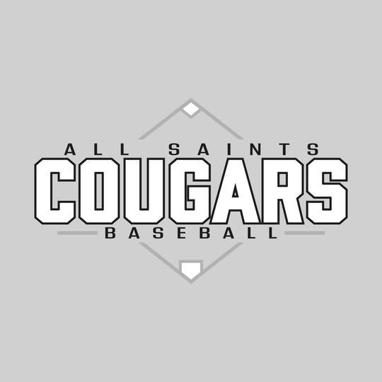 All Saints Cougars - Baseball - Baseball Diamond with School Name