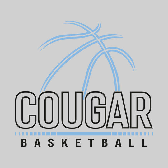 All Saints Cougars - Basketball - Basketball Grooves with Team Name