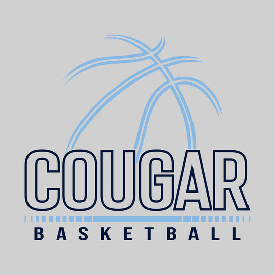 All Saints Cougars - Basketball - Basketball Grooves with Team Name