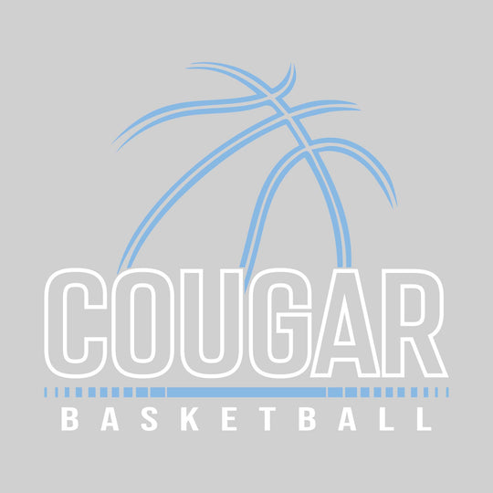All Saints Cougars - Basketball - Basketball Grooves with Team Name