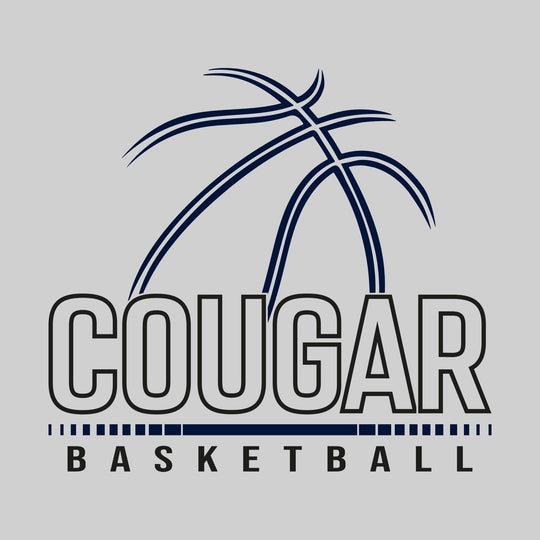 All Saints Cougars - Basketball - Basketball Grooves with Team Name