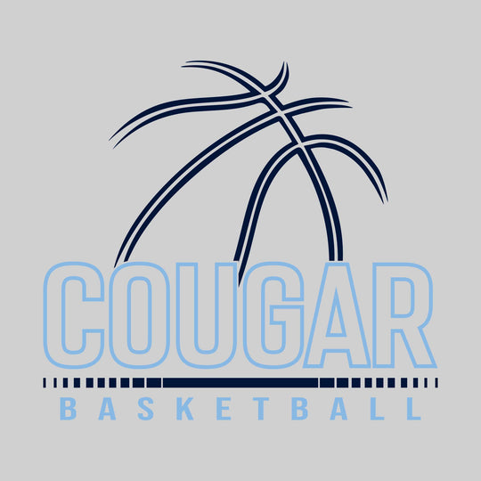 All Saints Cougars - Basketball - Basketball Grooves with Team Name