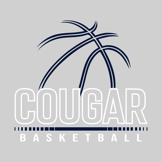 All Saints Cougars - Basketball - Basketball Grooves with Team Name