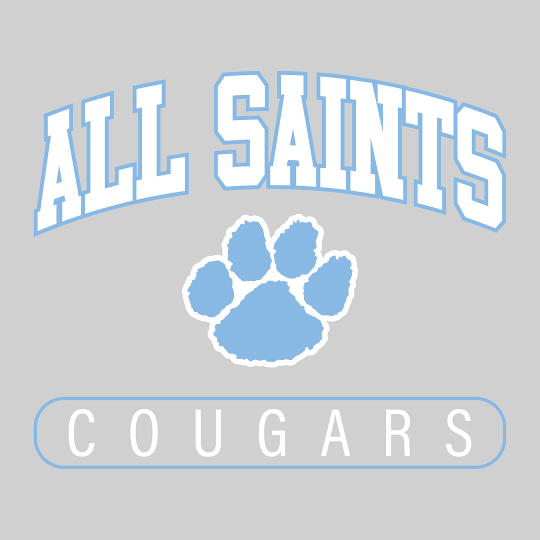 All Saints Cougars - Spirit Wear - Arched All Saints with Mascot