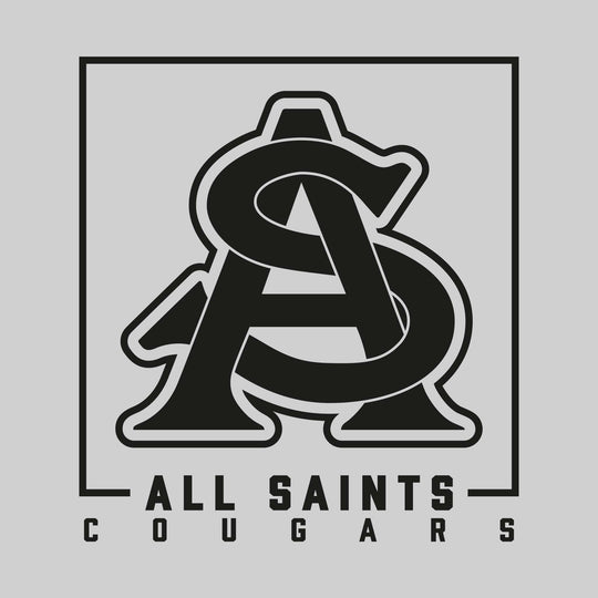 All Saints Cougars - Spirit Wear - Boxed Mascot with School Name