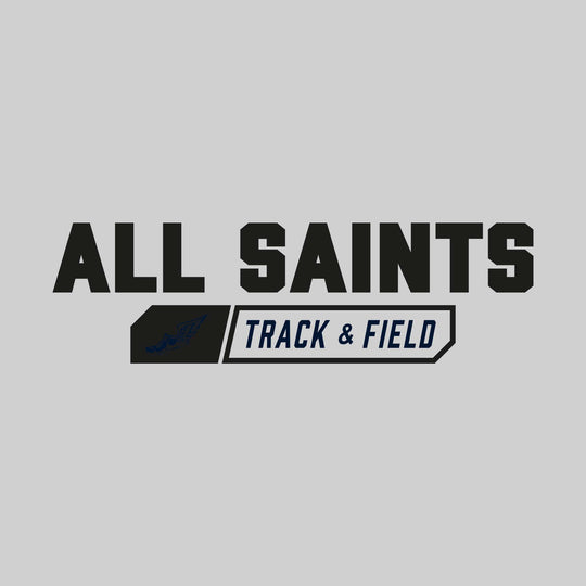 All Saints Cougars - Track & Field - School Name with Track & Field and Winged Shoe