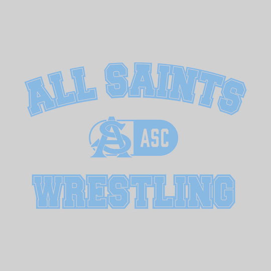All Saints Cougars - Wrestling - Arched School Name with Mascot and ASC