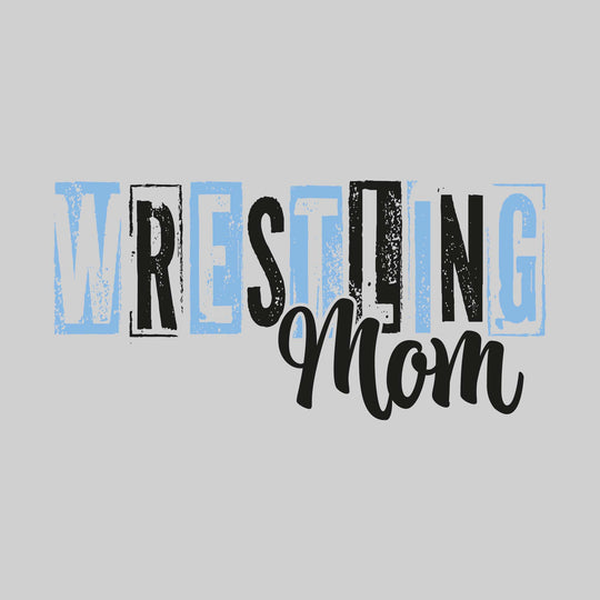 All Saints Cougars - Wrestling - Wrestling Mom - Eroded Stenciled Letters