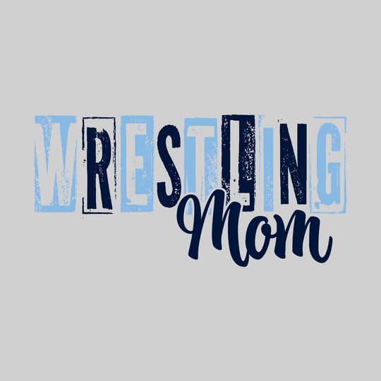All Saints Cougars - Wrestling - Wrestling Mom - Eroded Stenciled Letters