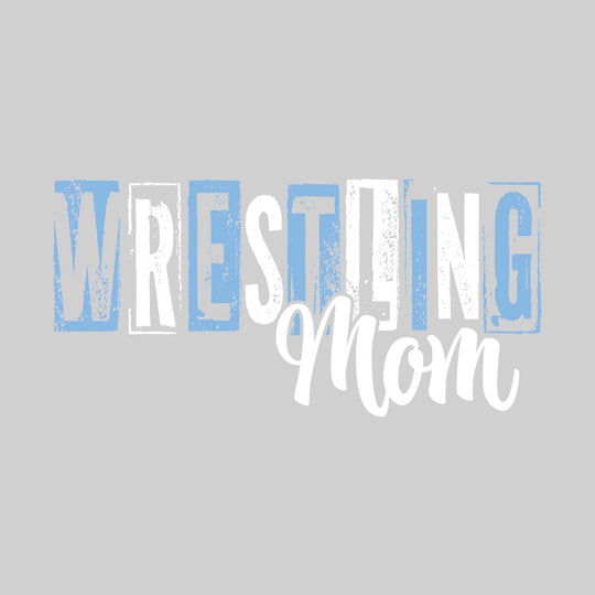 All Saints Cougars - Wrestling - Wrestling Mom - Eroded Stenciled Letters