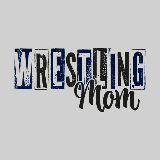 All Saints Cougars - Wrestling - Wrestling Mom - Eroded Stenciled Letters