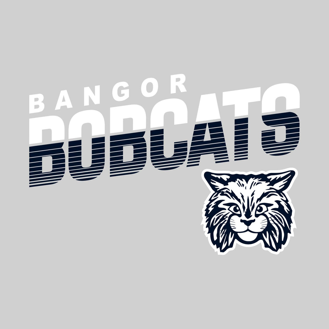 Bangor Bobcats - Spirit Wear - Striped Bobcats with Mascot