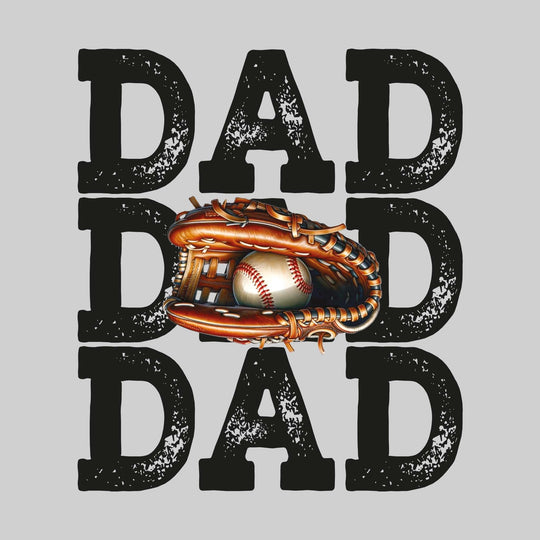 Baseball Dad - Dad Repeated with Baseball Glove