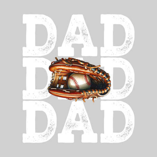 Baseball Dad - Dad Repeated with Baseball Glove