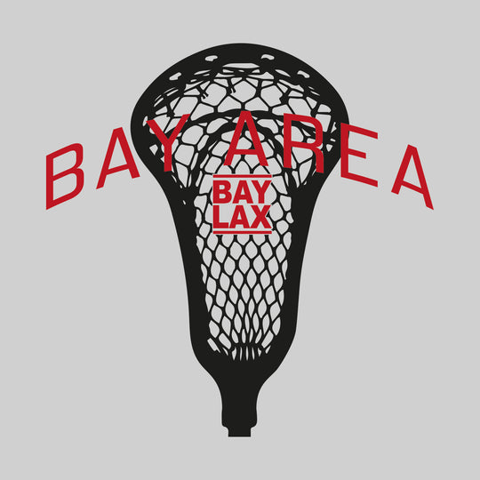 Bay Area Lacrosse Club - Lacrosse - Arched Bay Area Over Lacrosse Stick with Logo