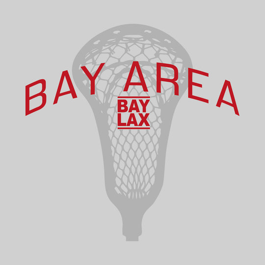 Bay Area Lacrosse Club - Lacrosse - Arched Bay Area Over Lacrosse Stick with Logo