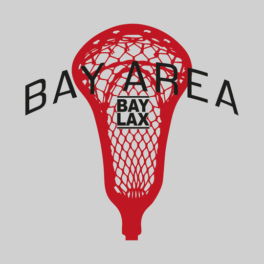 Bay Area Lacrosse Club - Lacrosse - Arched Bay Area Over Lacrosse Stick with Logo