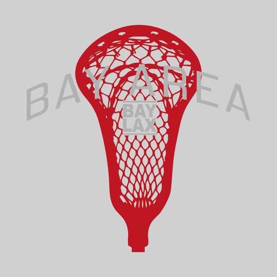 Bay Area Lacrosse Club - Lacrosse - Arched Bay Area Over Lacrosse Stick with Logo