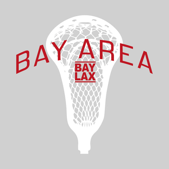 Bay Area Lacrosse Club - Lacrosse - Arched Bay Area Over Lacrosse Stick with Logo