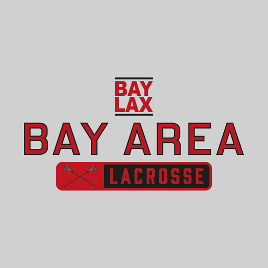 Bay Area Lacrosse Club - Lacrosse - Mascot Over Name with Rounded Rectangle