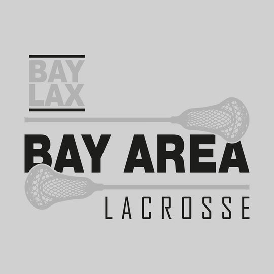 Bay Area Lacrosse Club - Lacrosse - Team Name Bracketed by Lacrosse Sticks with Logo