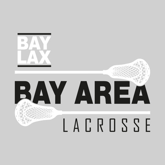 Bay Area Lacrosse Club - Lacrosse - Team Name Bracketed by Lacrosse Sticks with Logo