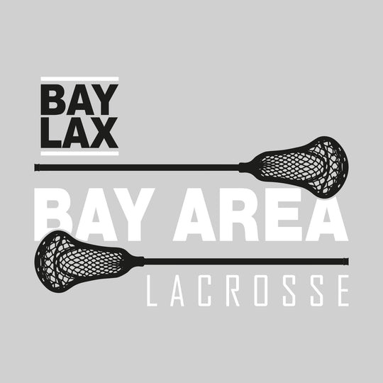 Bay Area Lacrosse Club - Lacrosse - Team Name Bracketed by Lacrosse Sticks with Logo