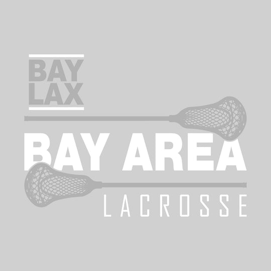 Bay Area Lacrosse Club - Lacrosse - Team Name Bracketed by Lacrosse Sticks with Logo