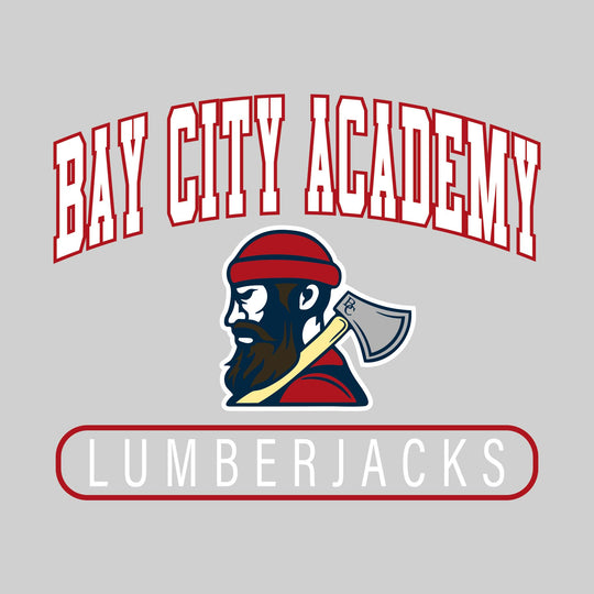 Bay City Academy - Spirit Wear - Arched School Name with Mascot