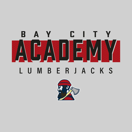 Bay City Academy - Spirit Wear - School Name with Cutout Shadow and Mascot