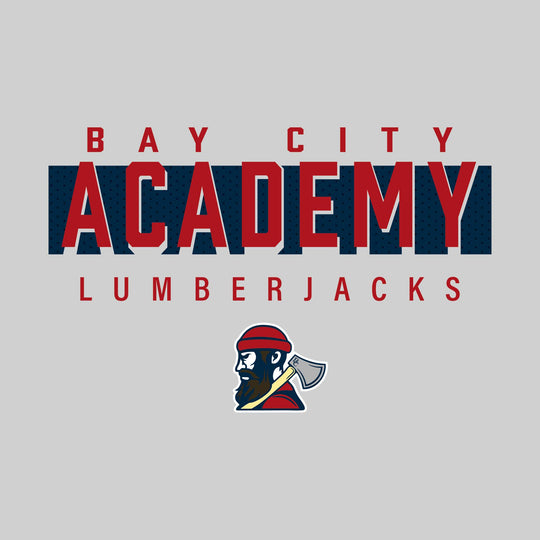 Bay City Academy - Spirit Wear - School Name with Cutout Shadow and Mascot