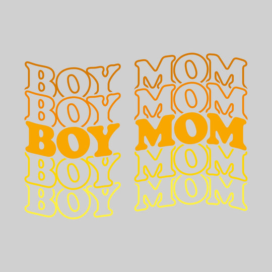 Boy Mom - Wavy Repeated Text