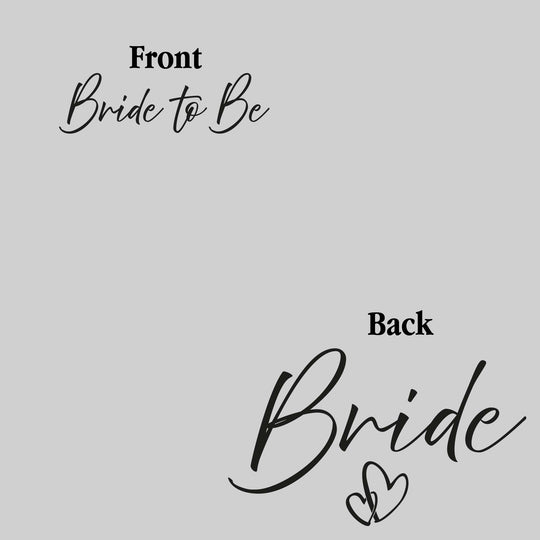 Bride - Team Bride - Handwritten Text with Hearts