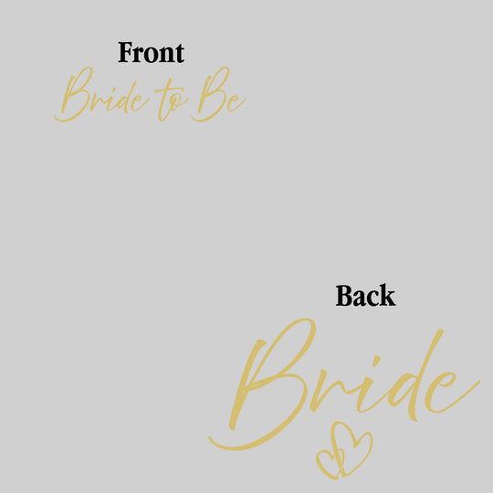Bride - Team Bride - Handwritten Text with Hearts