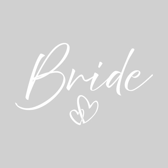 Bride - Team Bride - Handwritten Text with Hearts