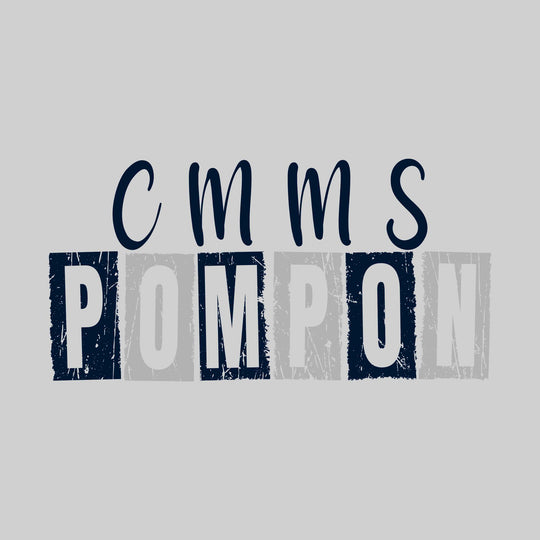 CMMS - Poms - CMMS Pompon with Distressed Text