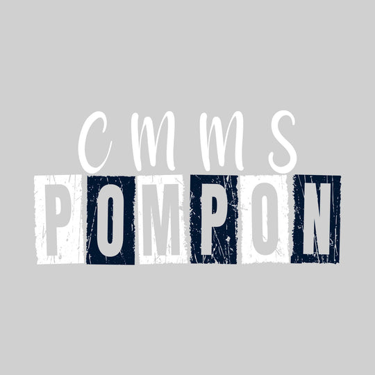 CMMS - Poms - CMMS Pompon with Distressed Text