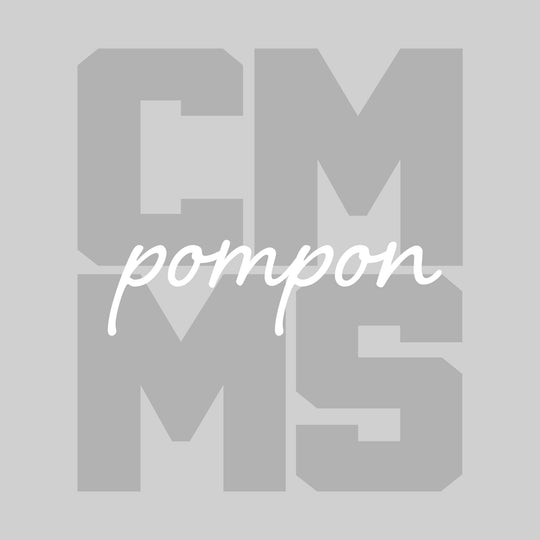 CMMS - Poms - CMMS Stacked with Cursive Pompon