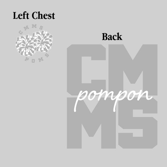 CMMS - Poms - CMMS Stacked with Cursive Pompon