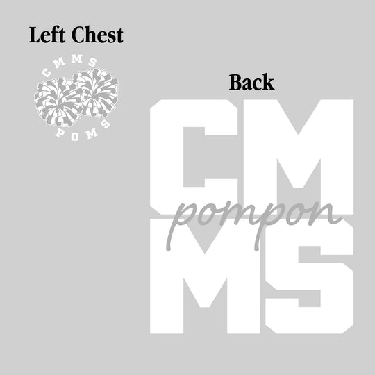 CMMS - Poms - CMMS Stacked with Cursive Pompon