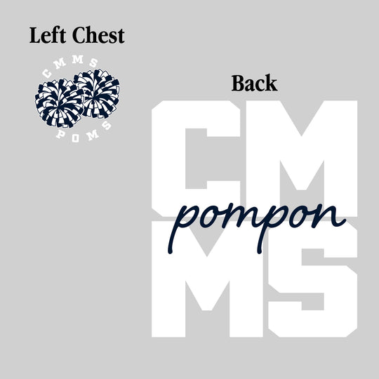 CMMS - Poms - CMMS Stacked with Cursive Pompon