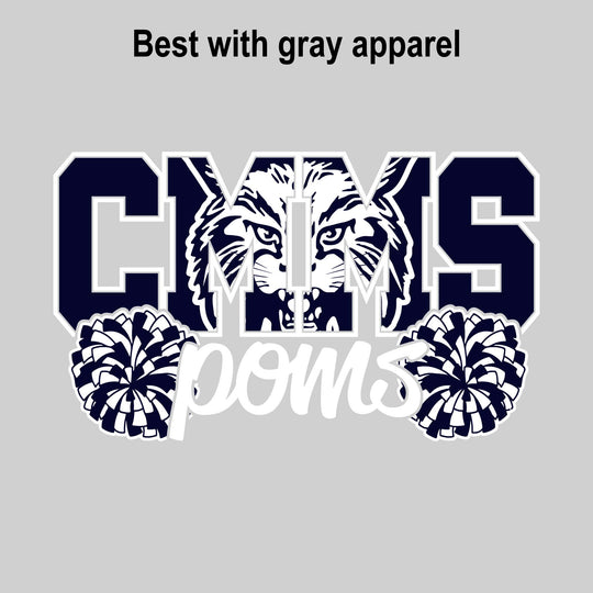 CMMS - Poms - CMMS with Mascot Inset and Poms