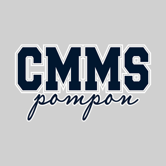 CMMS - Poms - Outlined CMMS with Cursive Pompon