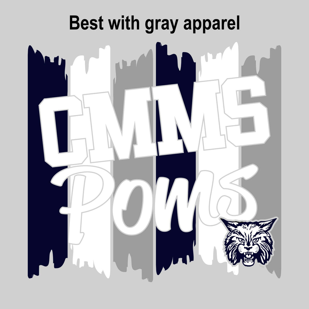 CMMS - Poms - Paint Strokes with Mascot