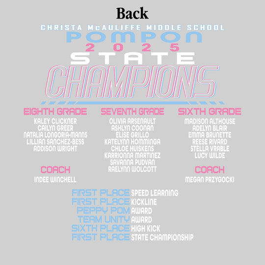 CMMS - Poms - State Champions - 2025
